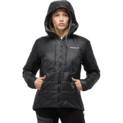 Norrona Giacca Donna - Trollveggen Primaloft100 Zip Hood - Caviar