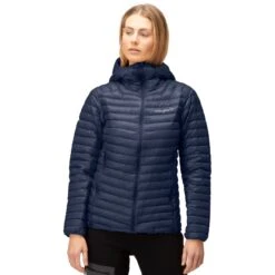 Norrona Giubbotto Donna - Trollveggen Superlight Down850 Hood - Indigo Night