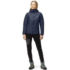 Norrona Giubbotto Donna - Trollveggen Superlight Down850 Hood - Indigo Night -Norrona norrona trollveggen superlight down850 hood jacket women indigo night 3 1258417