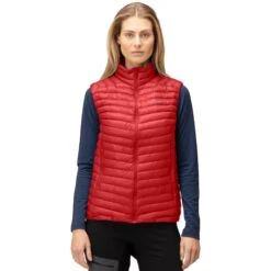 Norrona Giubbotto Smanicato Donna - Trollveggen Superlight Down850 - True Red