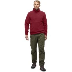 Norrona Pullover Unisex - Warm2 Halfzip - Rhubarb Melange -Norrona norrona warm2 halfzip unisex pullover rhubarb melange 3 1032163