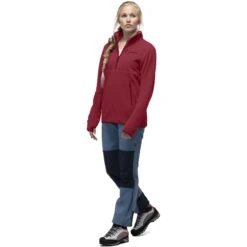 Norrona Pullover Unisex - Warm2 Halfzip - Rhubarb Melange -Norrona norrona warm2 halfzip unisex pullover rhubarb melange 5 1032165