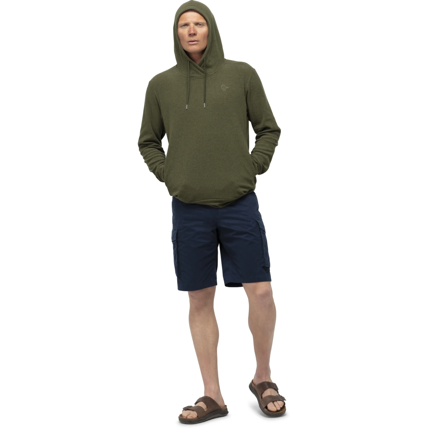 Norrona Felpa Con Cappuccio Uomo - Warm2 Hood - Olive Night 9 Norrona Felpa Con Cappuccio Uomo - Warm2 Hood - Olive Night - immagine 7