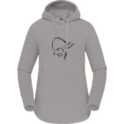 Norrona Felpa Con Cappuccio Donna - Warm2 Hood - Drizzle Melange