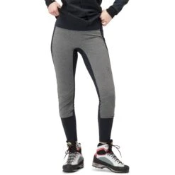 Norrona Wind Legging Donna - Caviar/Dark Grey Melange
